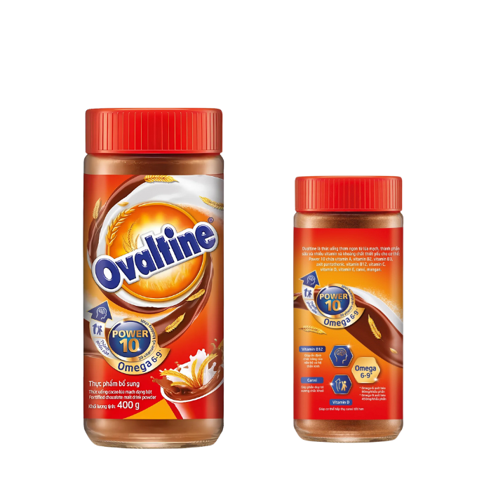 Ovaltine 400G Sterilized Chocolate Malt Milk Powder for Babies Children & Adults in Box/Can Packaging 24 Months Shelf Life