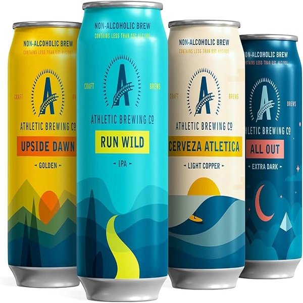 Athletic Brewing Craft Non-Alcoholic Beer 355ml, 6 Pack, 0.5% ABV for Sale