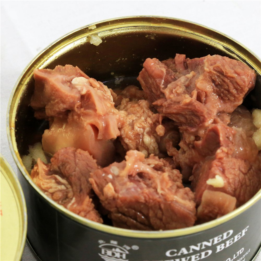 340g Canned Stewed Beef Salt-Preserved Meat Beaf Meat in Can