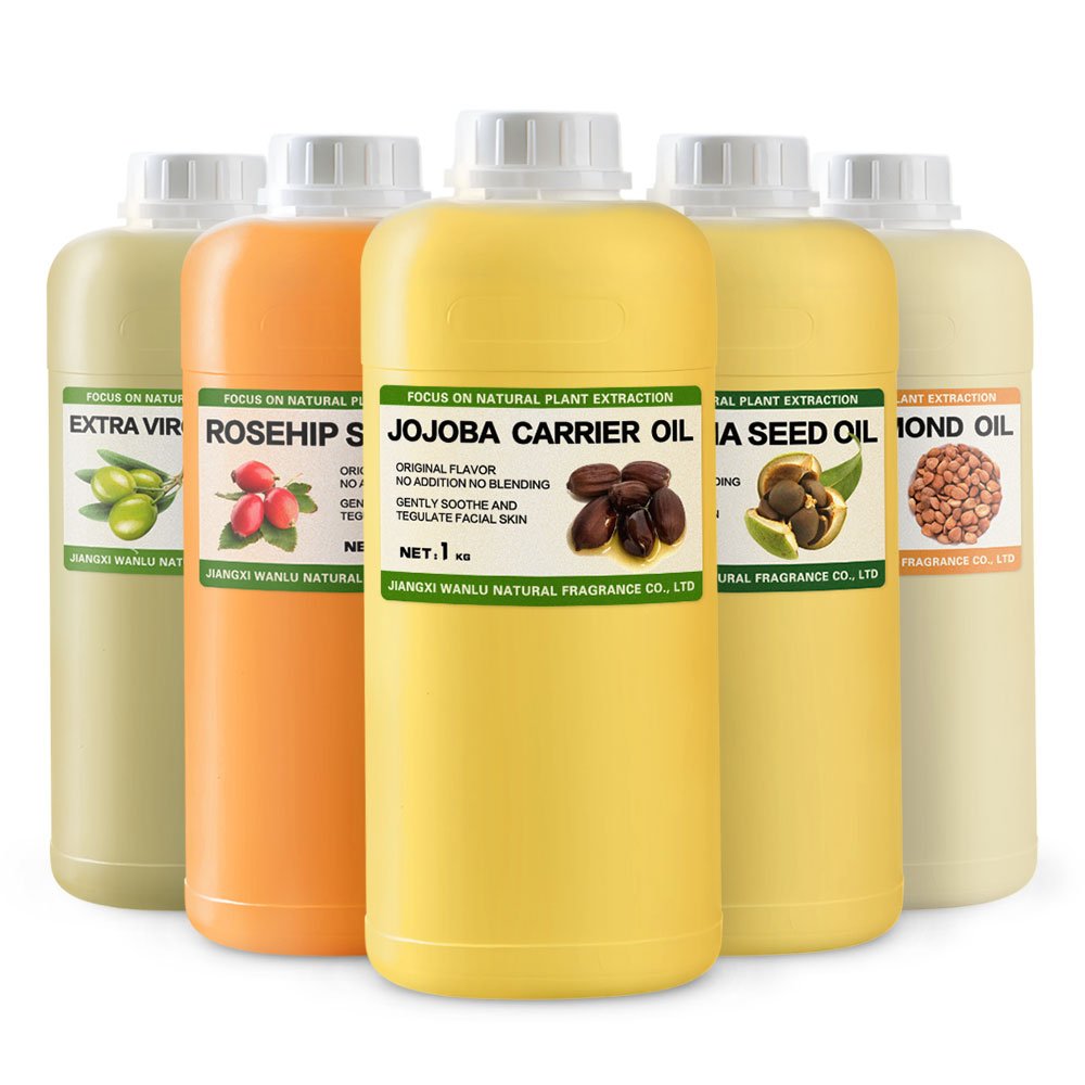 High Quality 100% Pure Carrier Oil Bulk Olive/Argan/Rosehip/Jojoba/Almond/Grape Seed/Coconut Oil Factory Wholesale Direct Supply