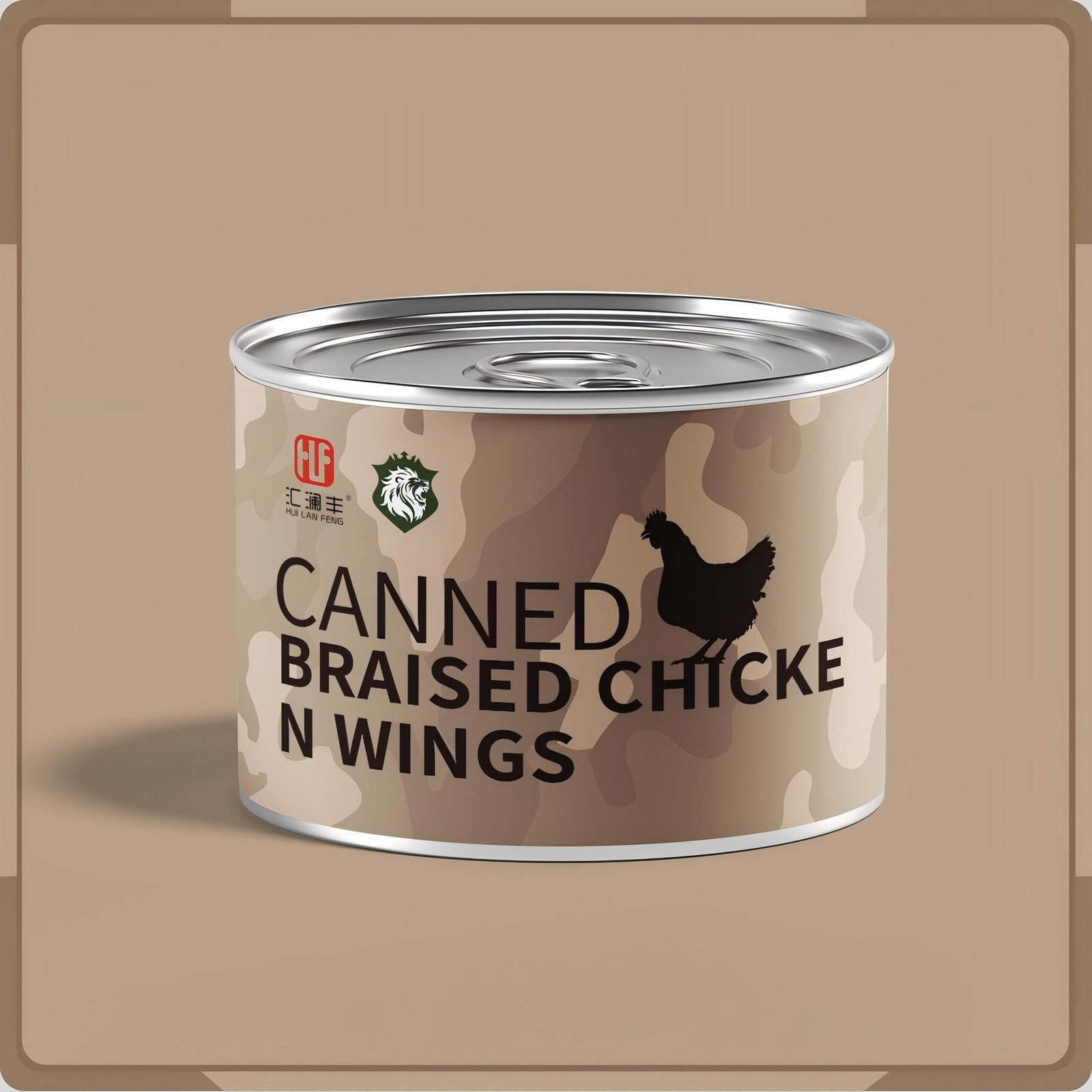 HLF High Quality Halal Certified 340g Instant Camping Ready Healthy Canned Chicken Preserved with Salt Convenient to Eat