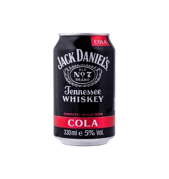Jack Daniels Cola 330ml Can Whiskey Mix Ready to Drink Wholesale Alcoholic Beverage Supply for Resale