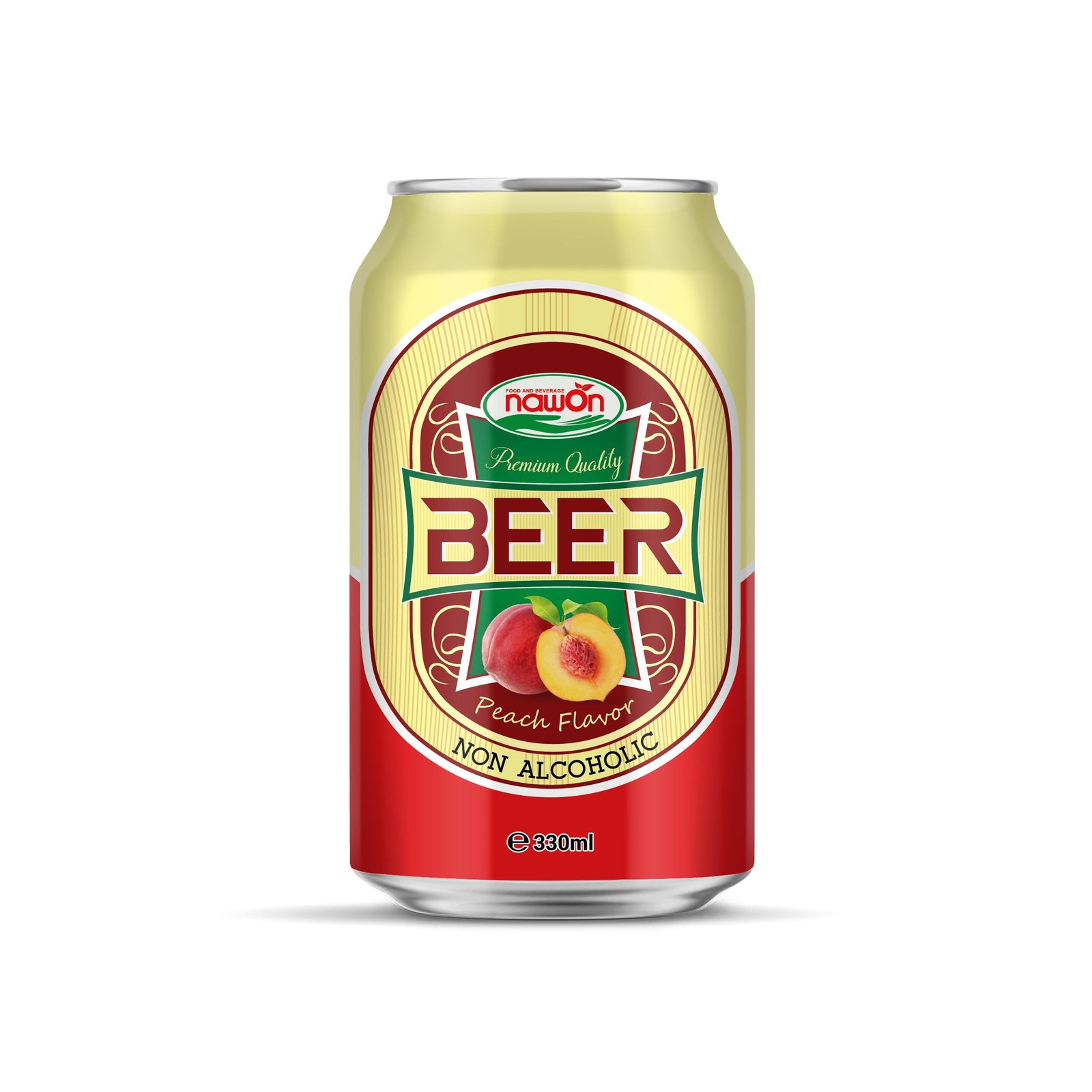 Natural Carbonate Beer With Peach Flavor in Box or Pet Bottle or Non Alcoholic With Peach